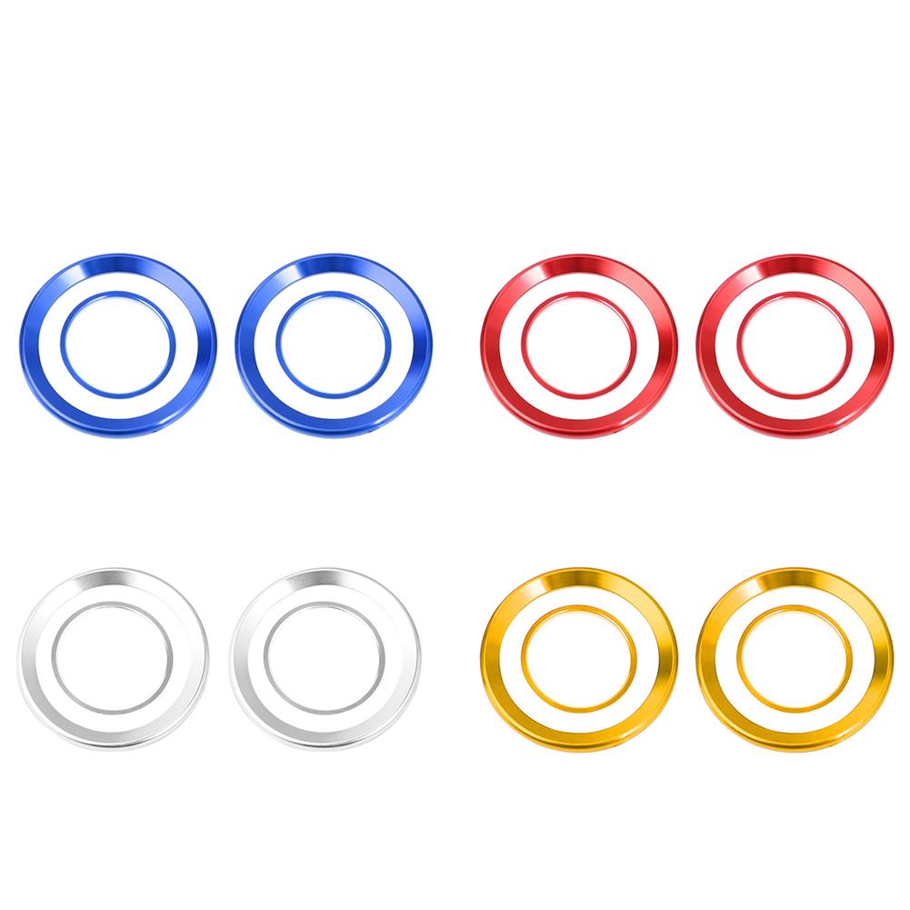 4Pcs Car Air Outlet Cover Interior Parts Circle Mouldings Chrome AC Frame Trim Decoration Accessories Auto