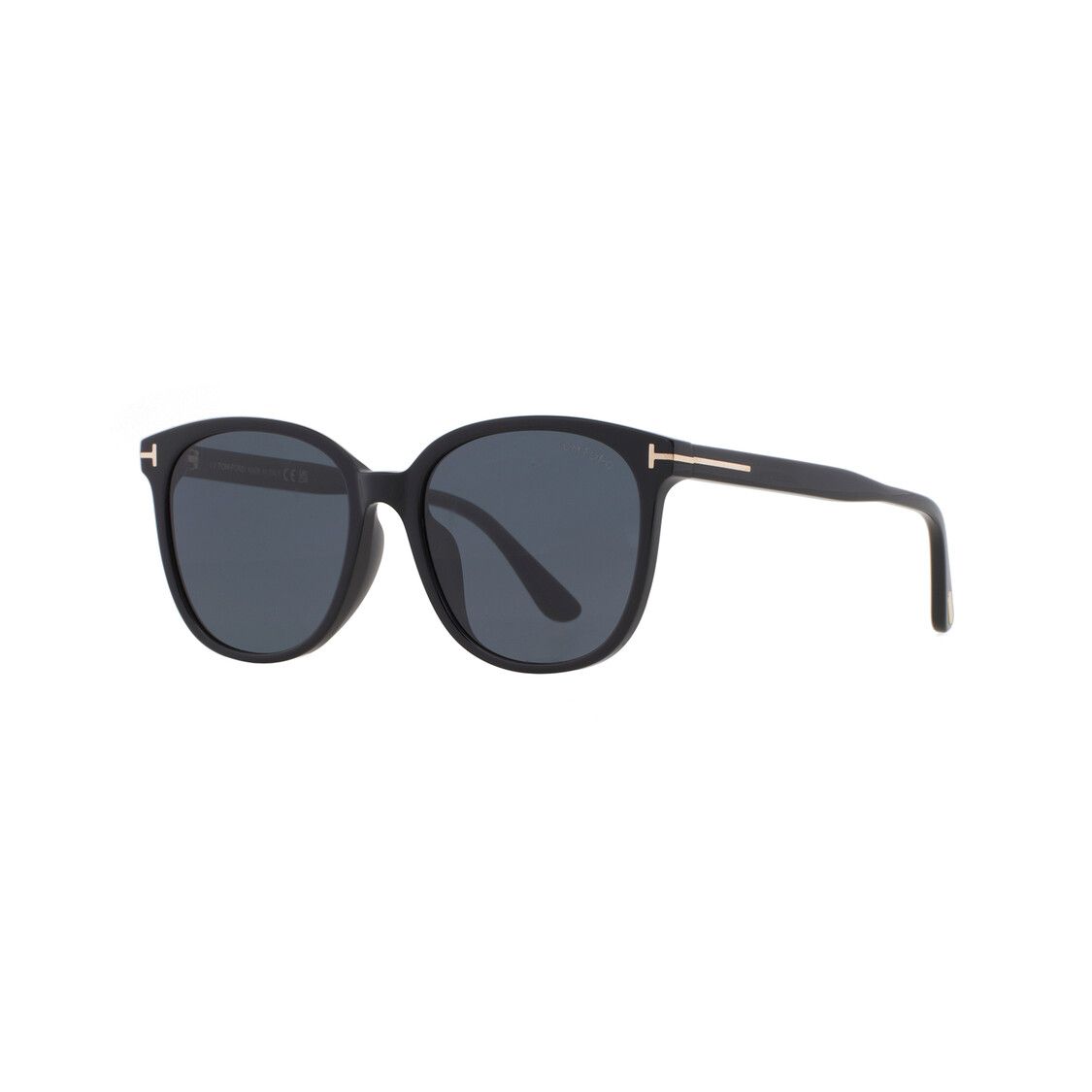 TF T Logo Acetate Irregular Shape Sunglasses Unisex sunglasses Black FT0972K01A56 Basic Packaging-Eyeglass Case+Box,56,Black