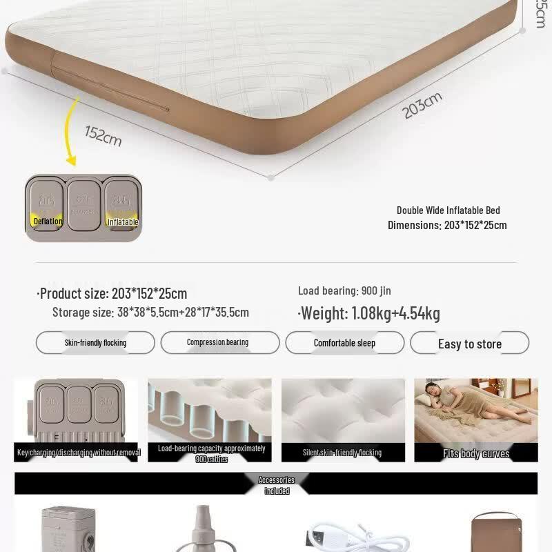 Explorer Inflatable Camping & Home Air Mattress