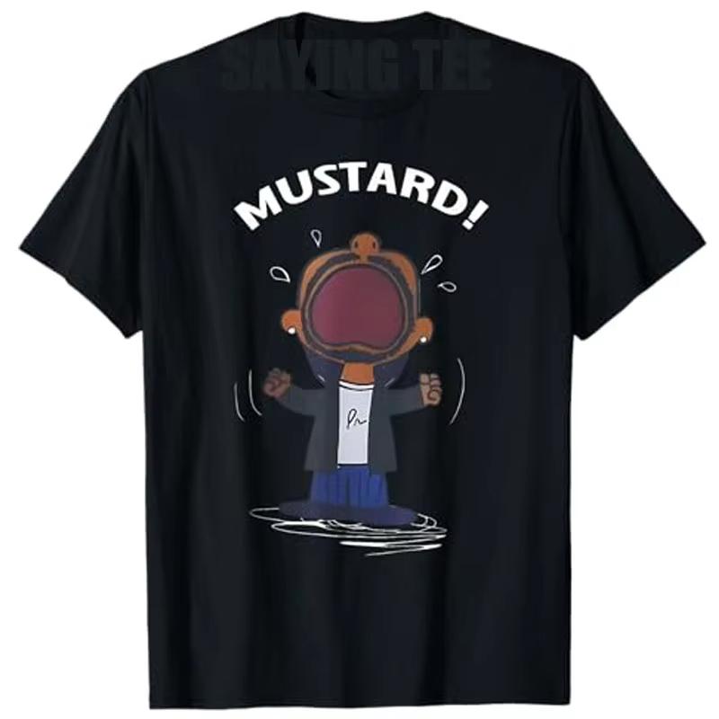 Funny Mustard Boys Fashion UNISEX Clothing Humorous Rock TShirt Casual Graphic Outfit Short Sleeve Saying Tee Street Novelty Gift L