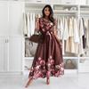Neues, sommerliches, einfaches Mode-Positionierungs-Blumenband-Taillenkleid Damenbekleidung