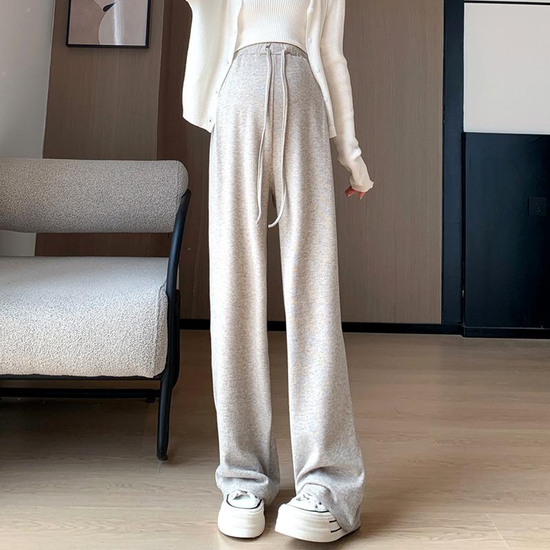 Spring and Autumn Styles for Pregnant Women Wearing Wide-leg Pants, Drawstring, No Belly Support, New Casual Glutinous Rice Pants, Maternity Pants