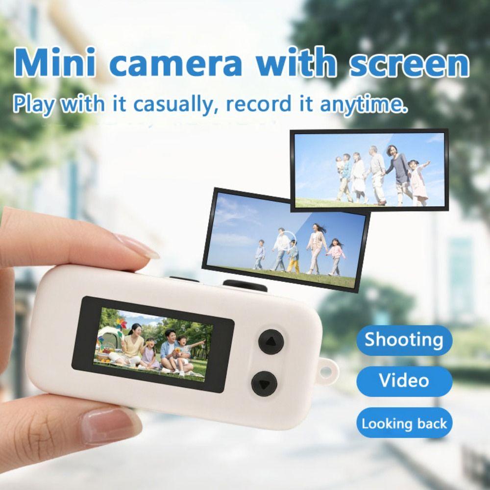 with Flash Retro CCD 16x Zoom 2K HD Thumb Camera Keychain Mini Digital Camera  For Vlogging