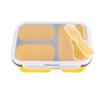 Portable Silicone Lunch Box 1100ml Large Capacity Portable Box LUNCH DRINK BENTO BOX Folding Box ECO FICHILE | ECOMATIC (yellow)