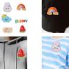55KF 6 Pcs Rainbow Repair Patches Animal Iron On Embroidered Patches Cartoon Rabbits Sew On Decorative Appliques for Hat