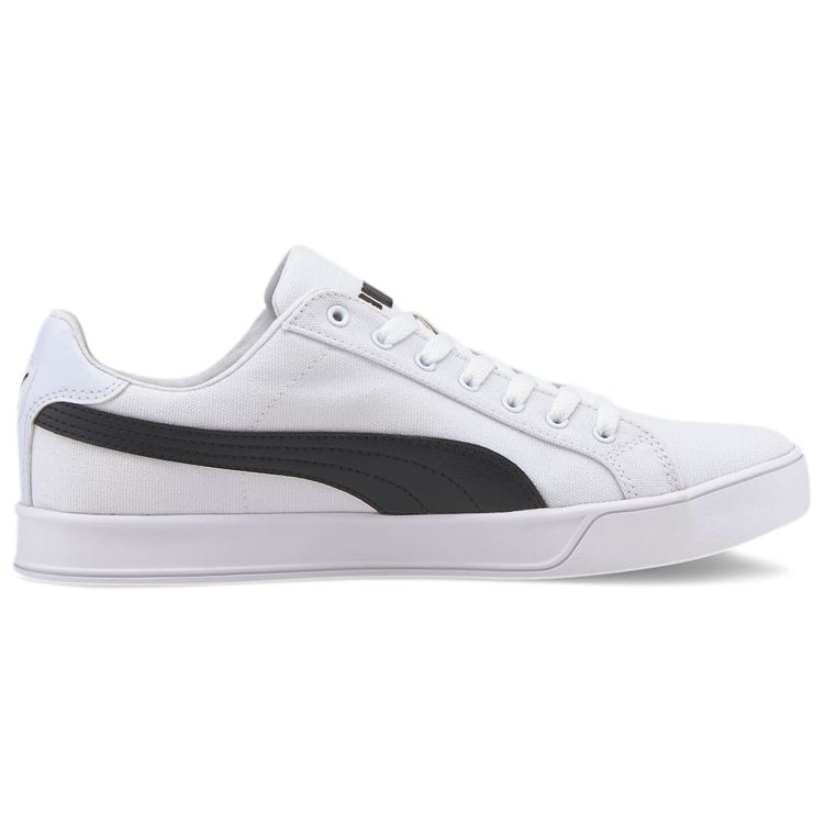 Puma Smash Vulc Canvas White Black Unisex Sneakers 374754-01