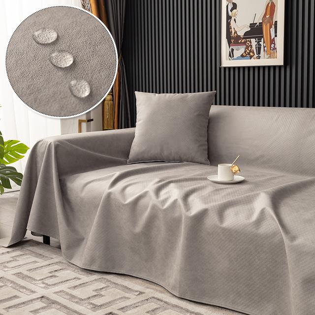 Waterproof Sofa Blankets Solid Color Couch Slipcover For Pets Children Families Picnic Camping Mats Home Living Room Hotel Decor