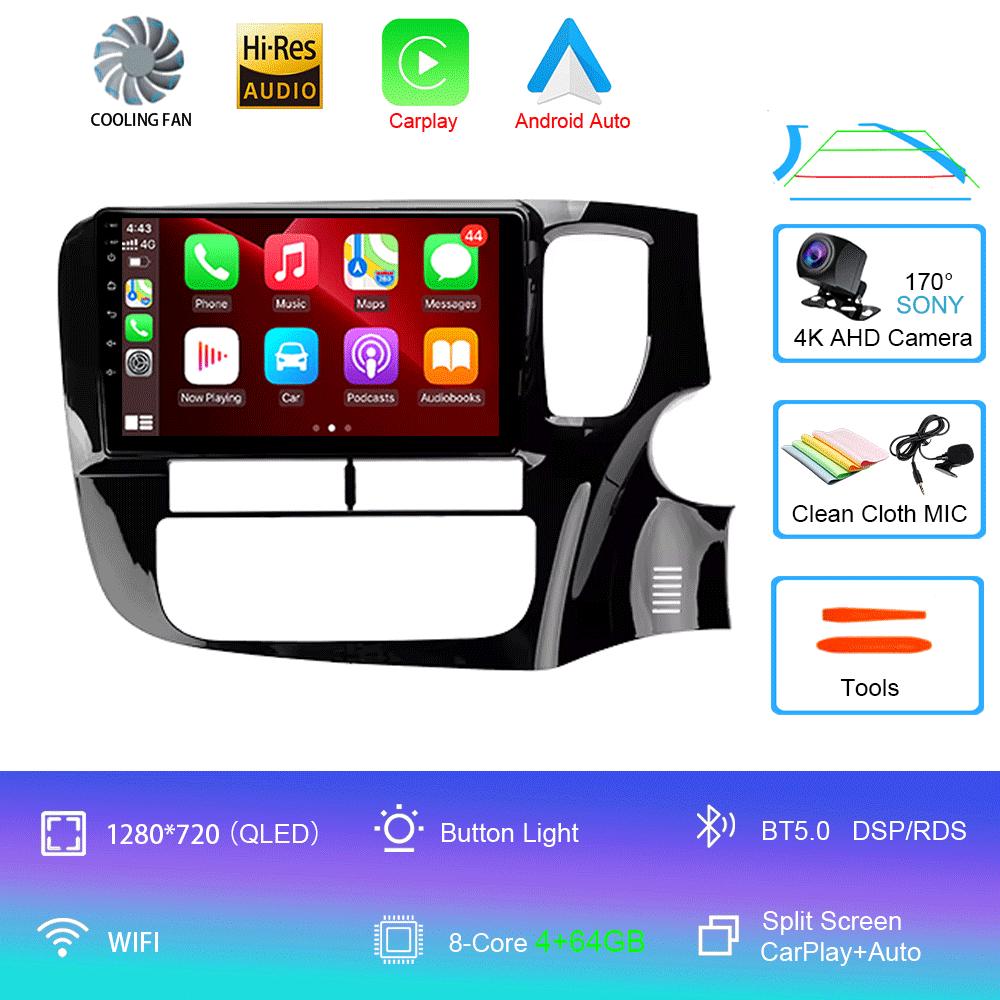 Car Radio Android 14 Carplay For Mitsubishi Outlander 3 GF0W GG0W 2012 2013- 2018 Navigation GPS Multimedia Player Stereo WiF+4G
