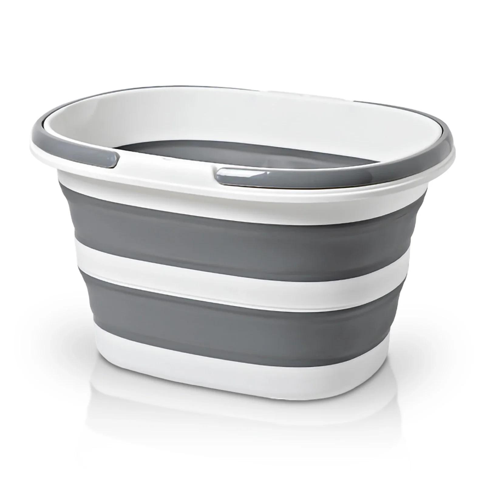 

16л складная корзина для белья корзина для хранения в ванной комнате с ручкой переносное ведро для стирки кемпинга бытовой складной таз