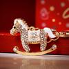 Keychain Sparkling Rhinestones Inlay Horse Design Key Chain Pendant Decorative Lucky Charm Bags Backpacks Cars
