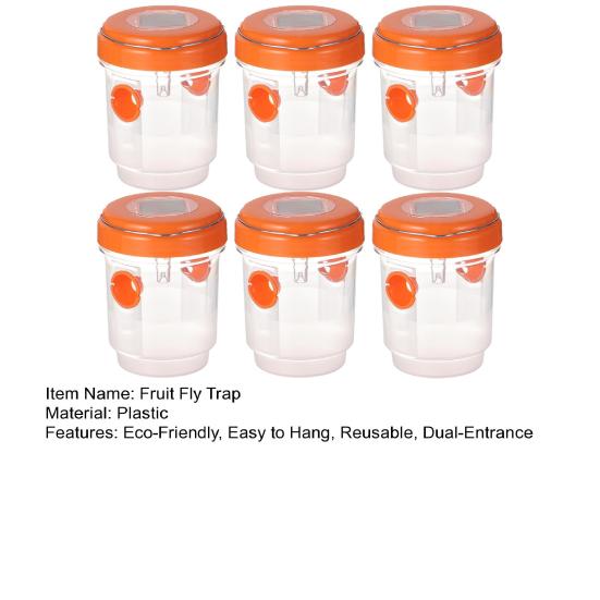Hanging Wasp Trap Reusable Fruit Fly Trap Eco-friendly Detachable Plastic Hornet Trap with Two Entrances for Garden Orchard Effective Insect Control