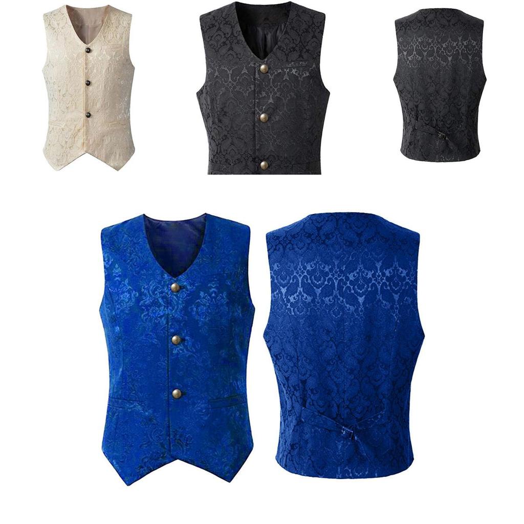 Stylish Brocade New Mens Vest Waistcoat With Elegant Gothic Punk Design For Any Occasion