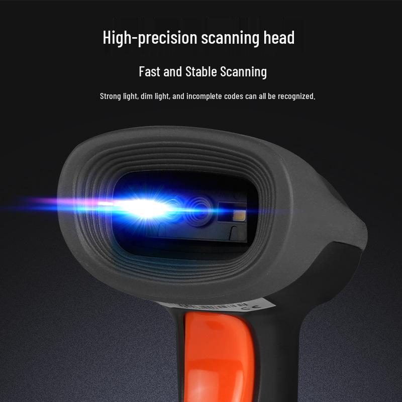 Dual Scanning Platform: Wired 2D and Wireless 1D Barcode Scanner for Supermarket and Express Checkout