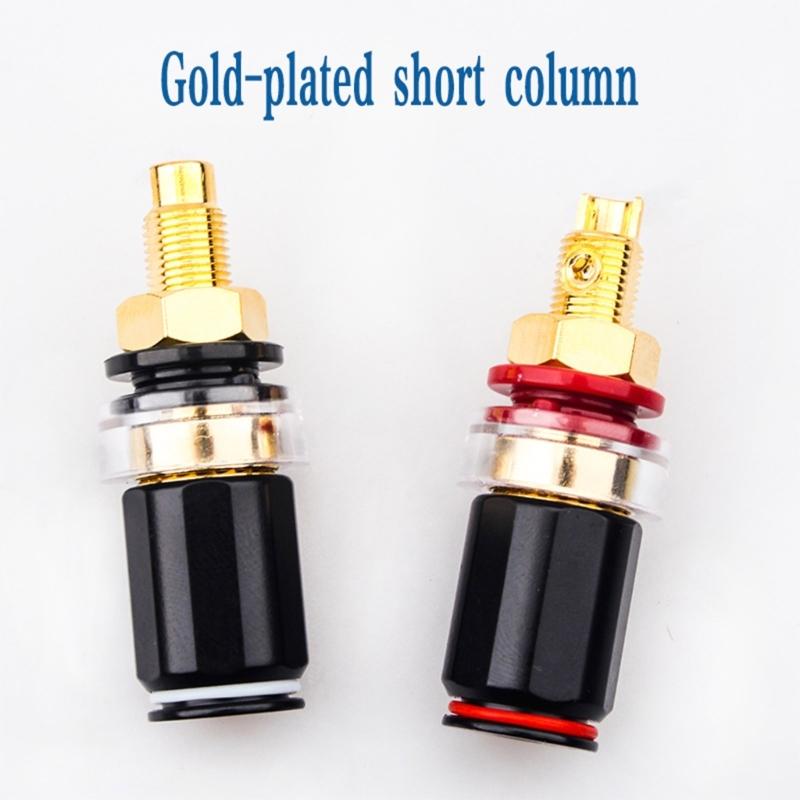 Copper Speaker Connectors Female Terminals for Home Theater Male Bananas Plugs High Conductivity