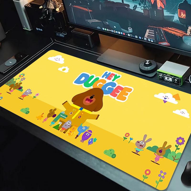 Duggee Rainbow Adventure Large Size Mouse Pad Large Gaming Table Cushion Nonslip Laptop Tablet Big Mousepad Xxl Mat Mini Pc Playmat With Lock Edge