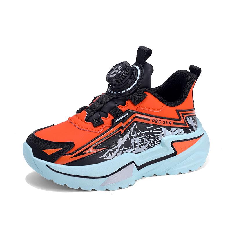 Podzimní Kožené Chlapecké Protiskluzové Otočná Spona Měkká Podrážka Lehké Módní Sportovní Boty