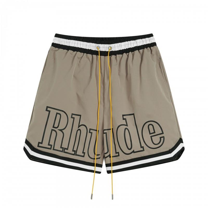 American Streetwear RHUDE Letter Knit Shorts Loose Fit Casual Hip Hop Style