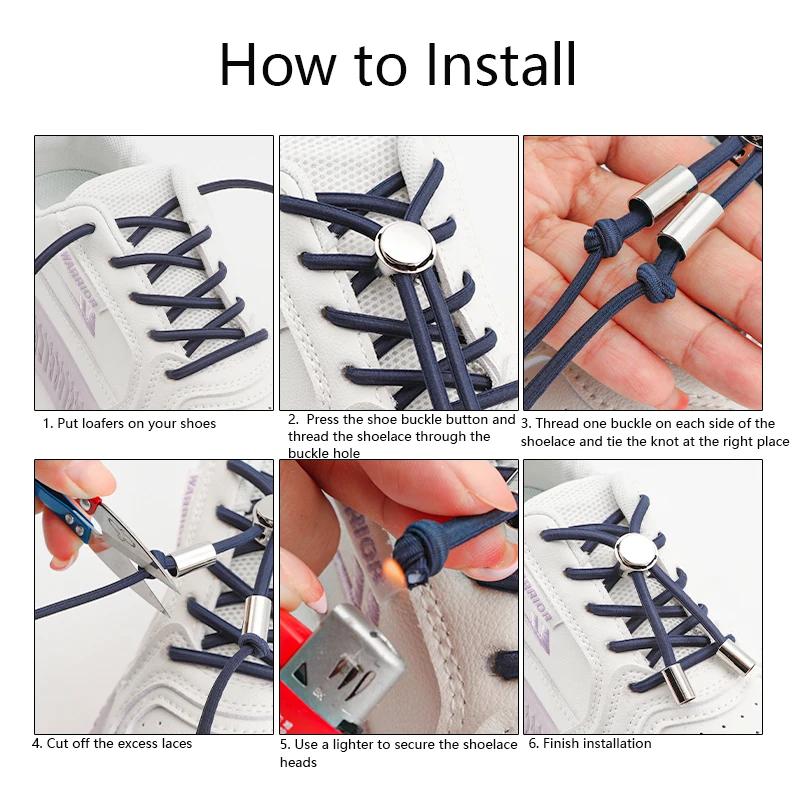 Lacci Senza Nodo Elastici Tieless per Scarpe da Ginnastica per Bambini e Adulti con Chiusura Forte e Lacci Rapidi