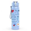 1PC Nurse Quote Heart Pattern 750ml Color Plastic Sports Water Bottle Leakproof Flip Straw Lid Suitable for Sports Office Home Use