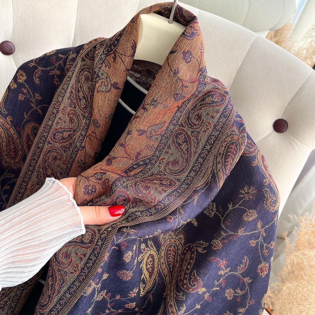 2025 Bohemia Pashmina Hijab Scarf Long Muslim Shawl Female Foulard Soft Turban Head Wraps For Women Headband Luxury Brand
