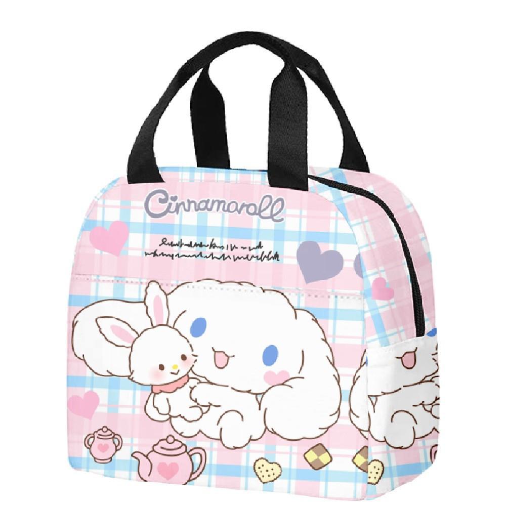 Handheld Meal Bag Cute Cartoon Cinnamoroll Big-Eared Dog Yugui Dog Thermal Insulation Lunch Box Bag Meal Bag