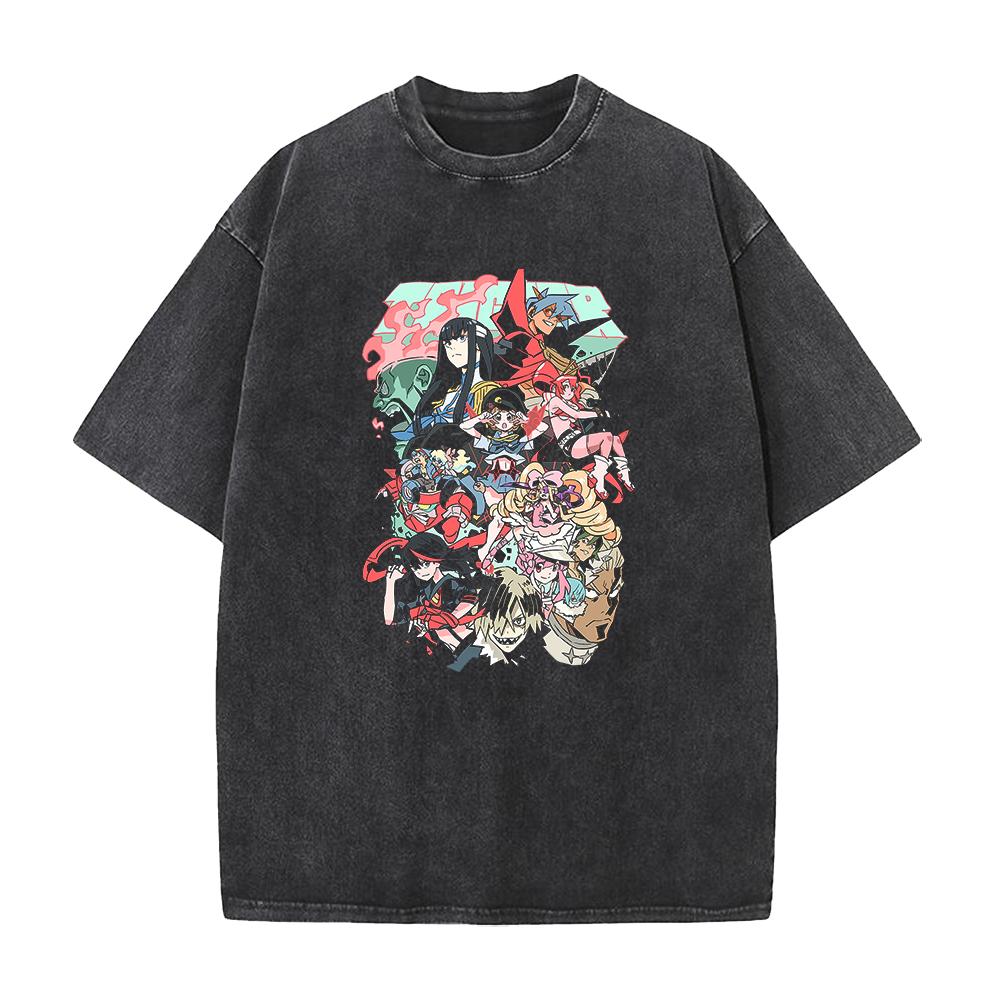 Tengen Toppa Gurren-Lagann Manga Tričko Kamina Potisk Tričko Pánské Unisex Oblečení Vintage Prané Tričko Oversized Tričko Top