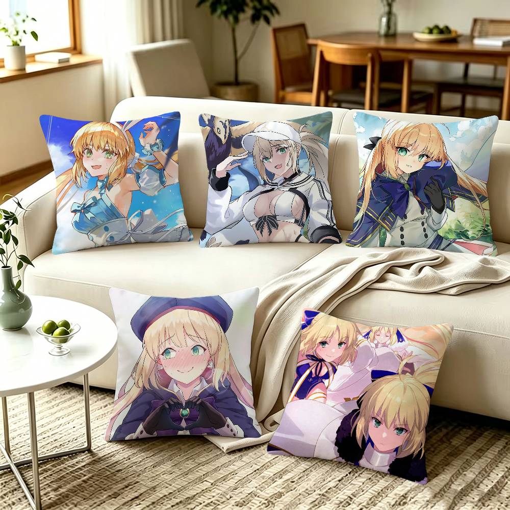 Artoria Caster Fate Grand Order Castoria Home Sofa Cushion Covers and Aecorative Custom Pillow Covers