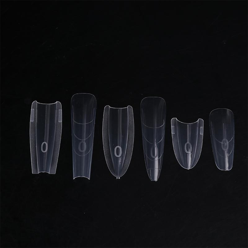 180pcs/3Box Sandwich Dual Nail Forms 15Size Quick Extensions-Dual Forms T-shaped Ellipse Manicure Forms Top Mold Bottom Mold
