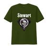 Stewart Clan Scottish Name Coat Of Arms Black Tartan T Shirt Vintage Washed Slightly Breathable Casual Graphic Stylish Vintage