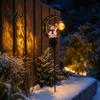 Illuminated Pathway Decor for Holidays Snowman Garden Stake Light, Solar Powered Crescent Moon Lamp, Decorations Walkways Warm Glow Waterproof