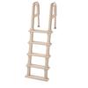 Swimming Pool Ladder, Inclined 5-Step Double Handrails Stair, Non-slip Wide Step, 136 Kg Load Capacity, for 121.9-137.2 Cm Inground & Above-ground