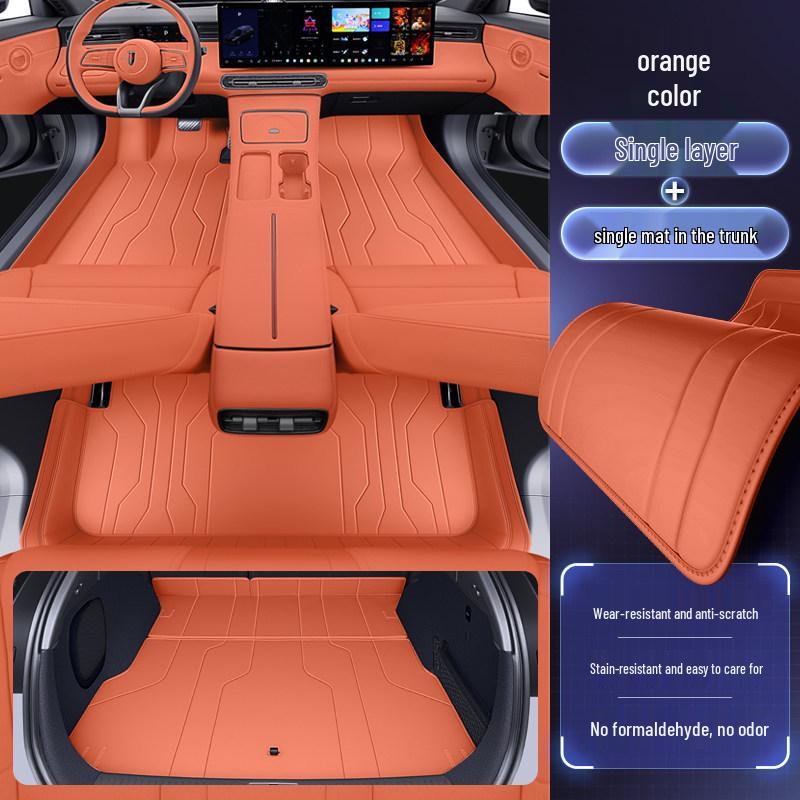 Full Coverage Floor Mats & Trunk Mat for Hongqi HS6 PHEV - 26 Models
