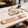 1/2Pcs Capybara Mouse Pad Keyboard Wrist Rest Non-Slip Rubber Base Mousepad Ergonomic Pain Relief Wrist Support Cushion PC Accessory