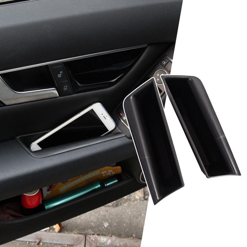 Front Door Storage Box Car Organizer Car Door Storage Boxes Car Storage Supplies For Mercedes-Benz C Class W204 2008-2014