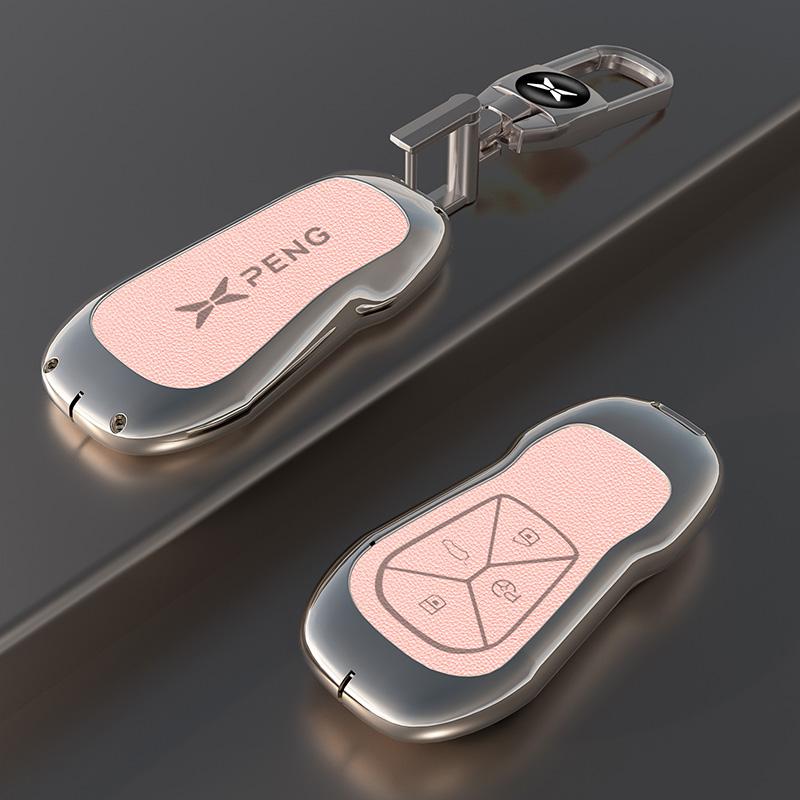 For Xpeng P7 P7i P5 G6 G9 G3 2024 2025 2026 Car Key Case Zinc Alloy Keychain Cover Key Fob Shell Buckle Protector Accessories