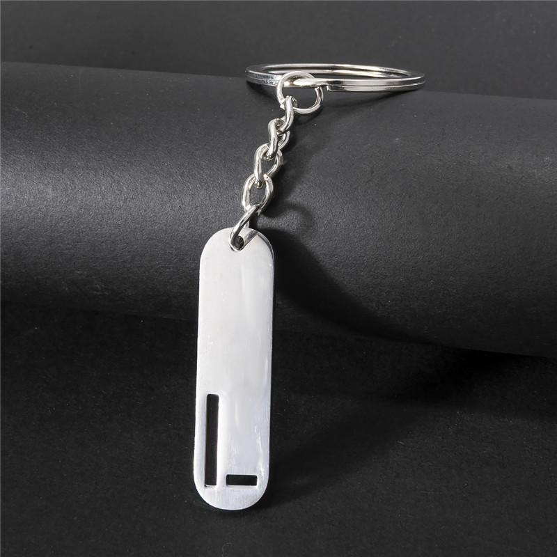 NEW DIY Stainless Steel A-Z Letters Key Chain 26 Alphabet Charm Metal Keyring Men Women Car Key Ring Unique Gift