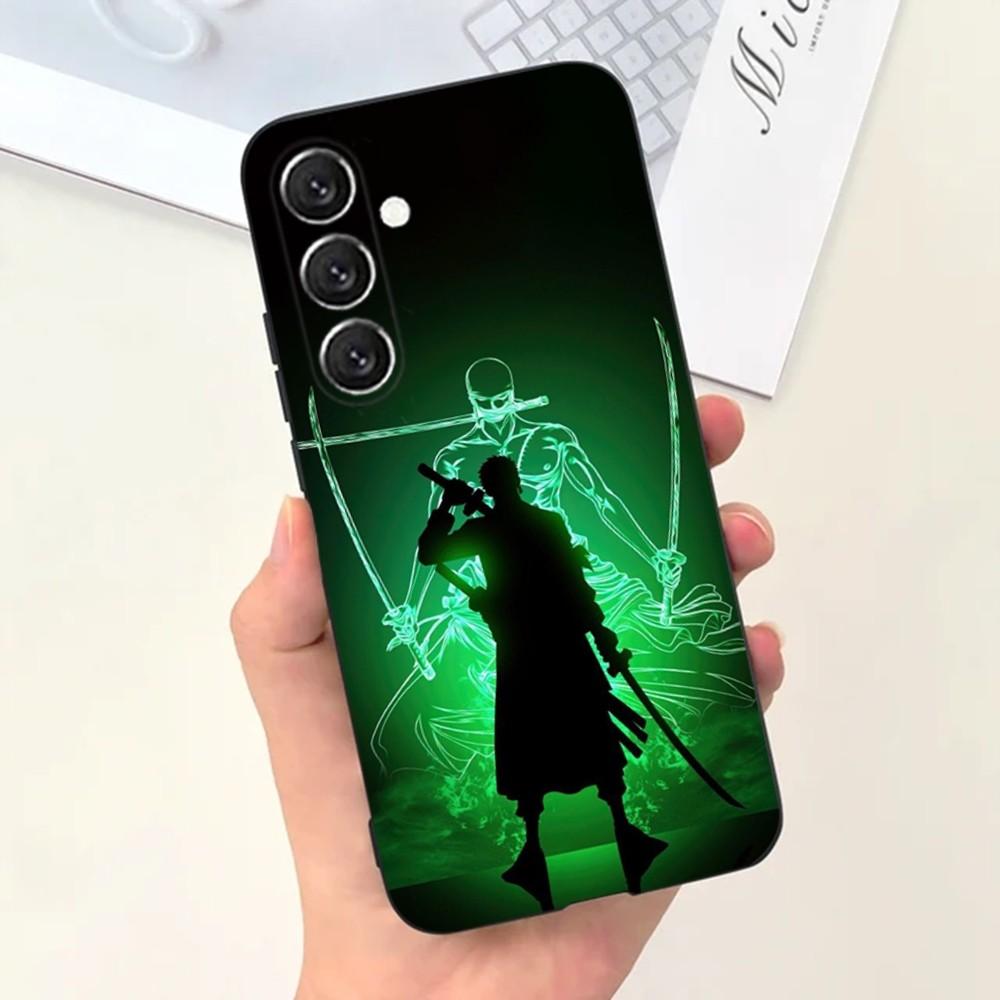 Anime Ones P-Pieces Zoro Phone Case For Samsung S25,S24,S21,S22,S23,S30,Ultra,S20,Plus,Fe,Lite,Note,10,9,5G Black Cover