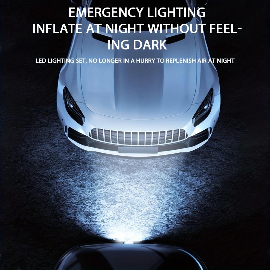 1Pc Portable Wireless Car Air Compressor, Portable Air Pump with LED Light, Suitable for Tire Inflation and Car/bicycle/motorcycle/ball