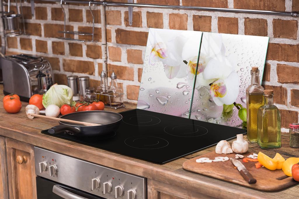 SZKLANA PŁYTA OCHRONNA NA KUCHENKĘ 85x52 ORCHIDEA