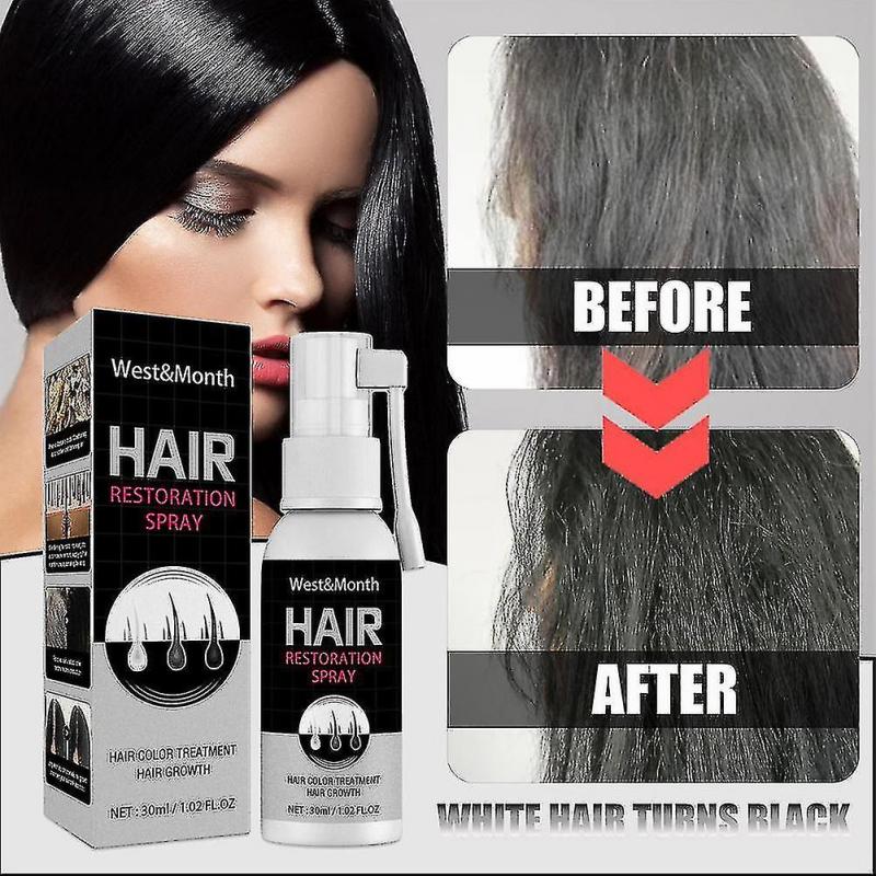 Graues Haar Behandlungsserum Anti Haarausfall Haarwuchsspray Anti Weißes Haar Weißes Haar Reparatur Schwarzes Haar Spray Essenz