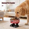 Elevated Pet Bowl Stainless Steel Raised Dog Bowl Reduces Discomfort Cute Cat Bowl with Stable Non-Slip Base for Food Water