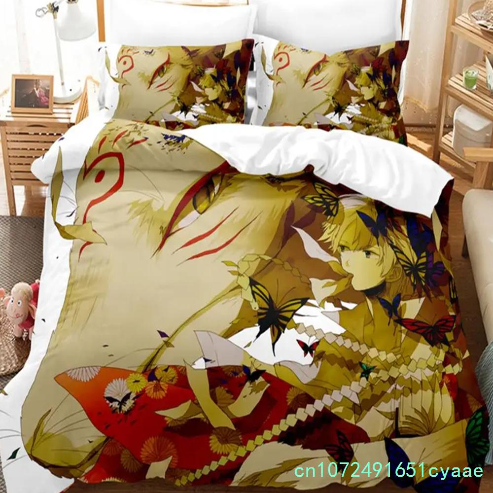 Anime Natsume Book Of Friends Nyanko Bedding Set Boys Girls Twin Queen Size Duvet Cover Pillowcase Bed Kids Adult