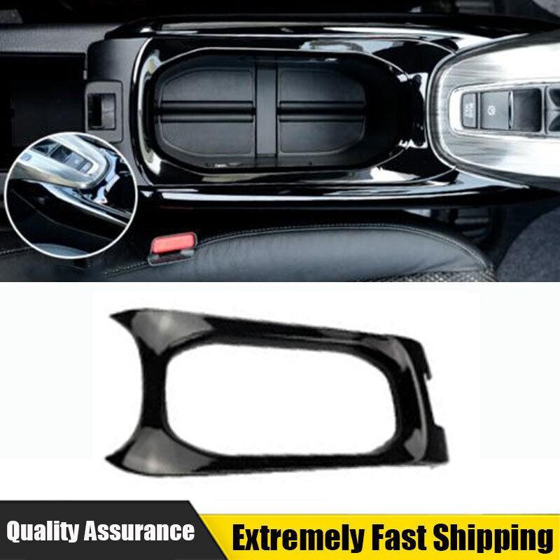 For Honda HR-V 2016-2022 Black Titanium Central Console Water Cup Cover Trim 1PC