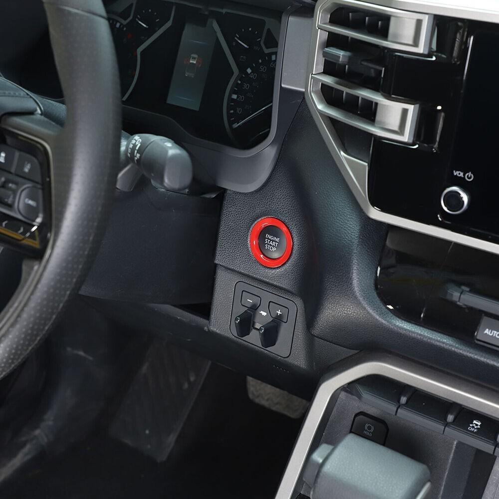 For Toyota Tundra/Sequoia 2022-2024 Red Console Car Started Button Ring Trim Kit