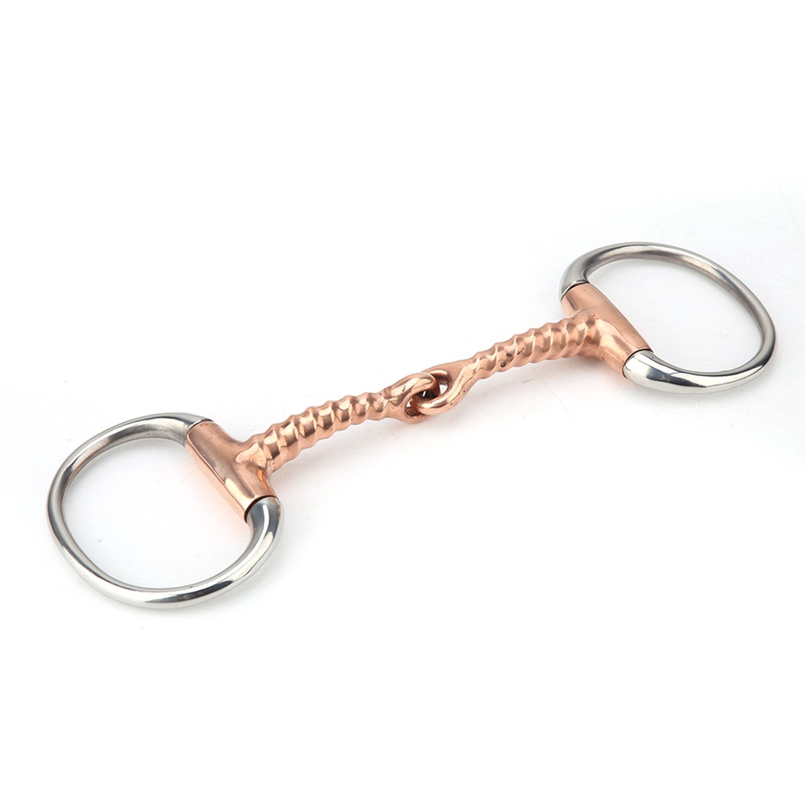 

Horse Chew Stainless Steel Eggbutt Bit Copper Corkscrew Mouth