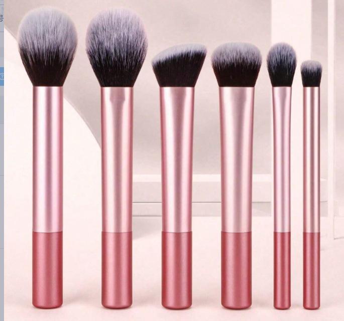 8-Piece Long-Handled Makeup Brush Set: Foundation, Powder, Blush, and Eyeshadow Brushes