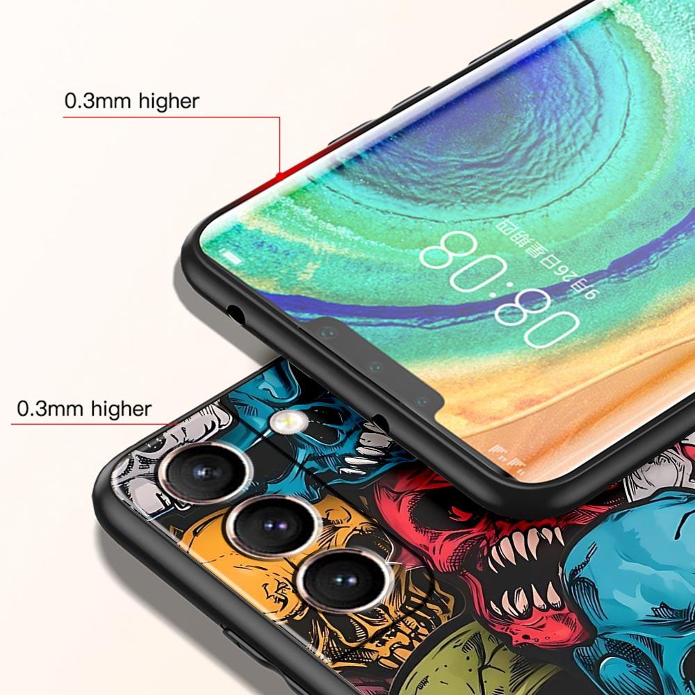 Skeleton Skull Phone Case for Samsung Galaxy S26 S25 S24 S23 S22 S20 S21 FE Ultra S25 Edge Plus 5G Soft TPU Cover Fundas Capas