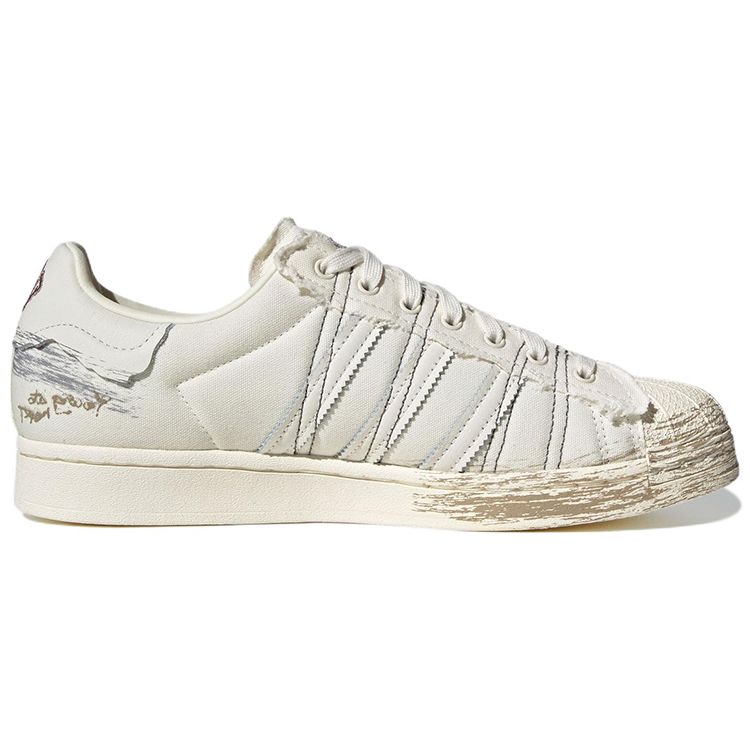Adidas Superstar Young at Heart Unisex Sneakers Cream Off-White Core-Black FZ6539