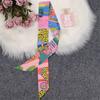 Animal Town New Design Leopard Luxury Skinny Scarf Women Hair Neck Silk Scarf For Ladies Foulard Headband Bag Scarves