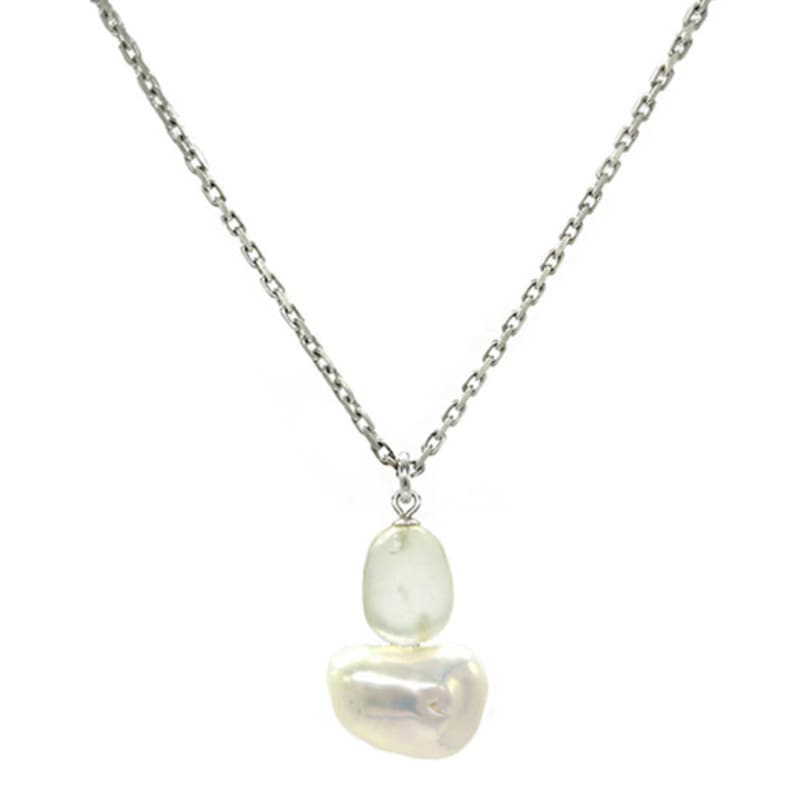 URNAVY Pearl Stone Necklace